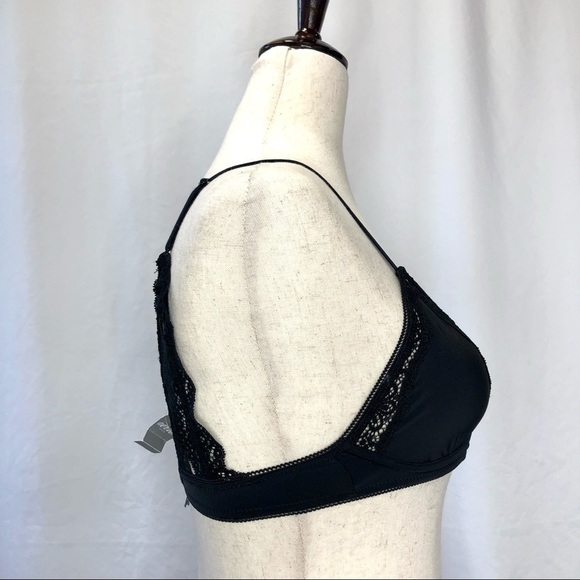 NWT aerie unlined triangle bra with lace trim 32C - Picture 3 of 9